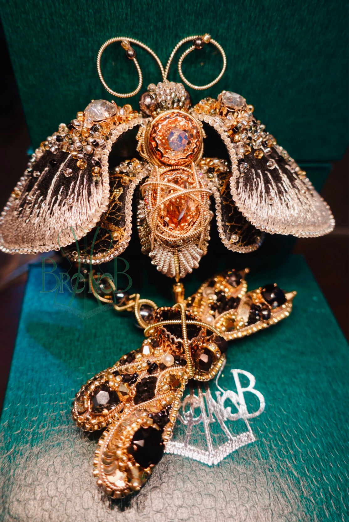 LUXURY EGYPT 6D BUTTERFLY HANDMADE BEADING BROOCHES