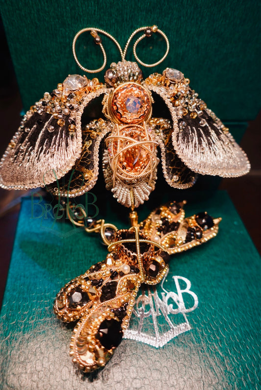 LUXURY EGYPT 6D BUTTERFLY HANDMADE BEADING BROOCHES